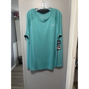 Speedo Baybreeze Navigate Long Sleeve Swim Shirt Green Men's XL NWT